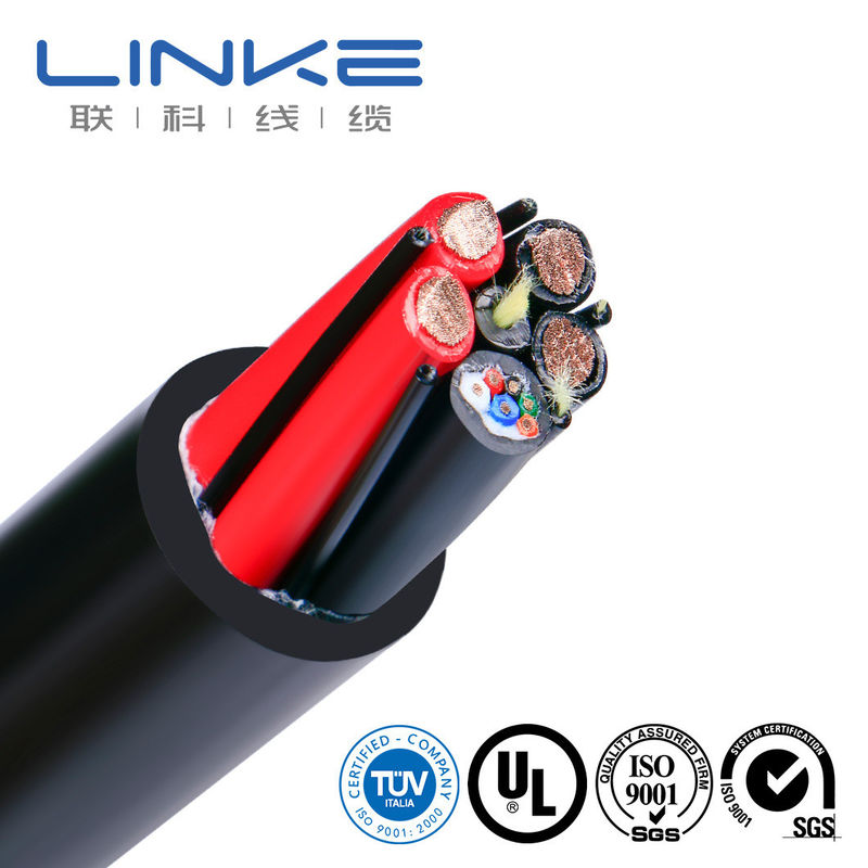 Сертификат TUV H07bz5-F 3G1.5mm sup2 2X0.5mm sup2 AC EV зарядное кабель с медным ядром