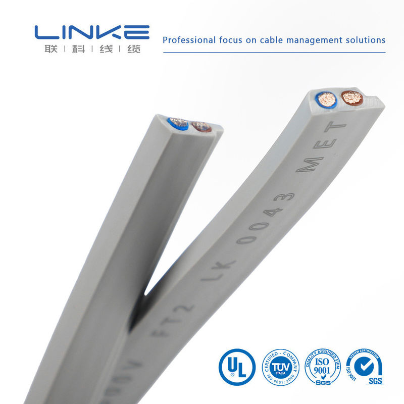 Гибкий резиновый плоский двухжильный силовой кабель с луженой медью и изоляцией из ПВХ для применений до 300 В