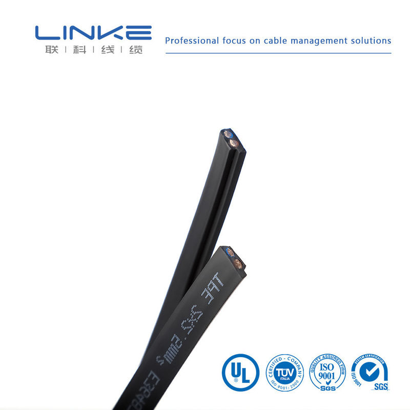 Гибкий резиновый плоский двухжильный силовой кабель с луженой медью и изоляцией из ПВХ для применений до 300 В