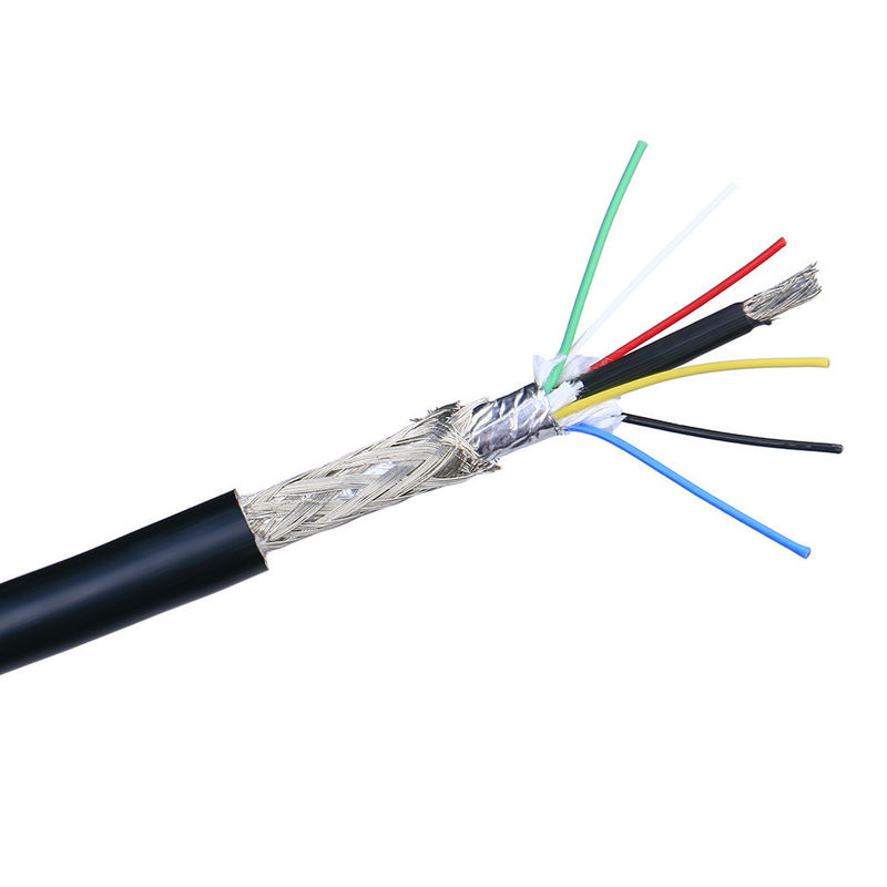 Экранированный многожильный контрольный кабель 26AWG 28AWG 4-жильный медный кабель в ПВХ оболочке для передачи сигнала