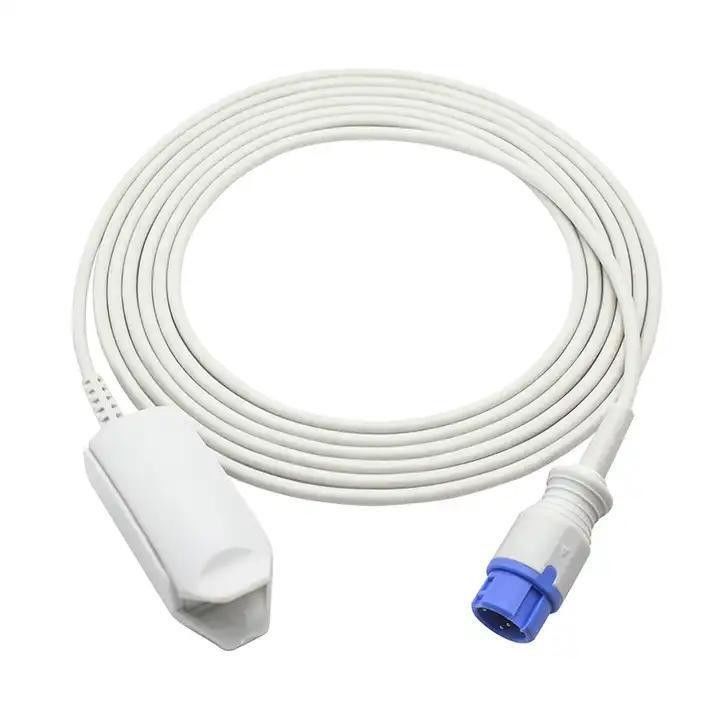 TPU Jacket Tined Copper Conductor and Shield SpO2 Raw Cable for Pulse Oximeter Medical Grade Silicone Insulation (ТПУ куртка с консервированным медным проводником и щитом SpO2 сырой кабель для пульсоксиметра медицинского класса силиконовая изоляция)