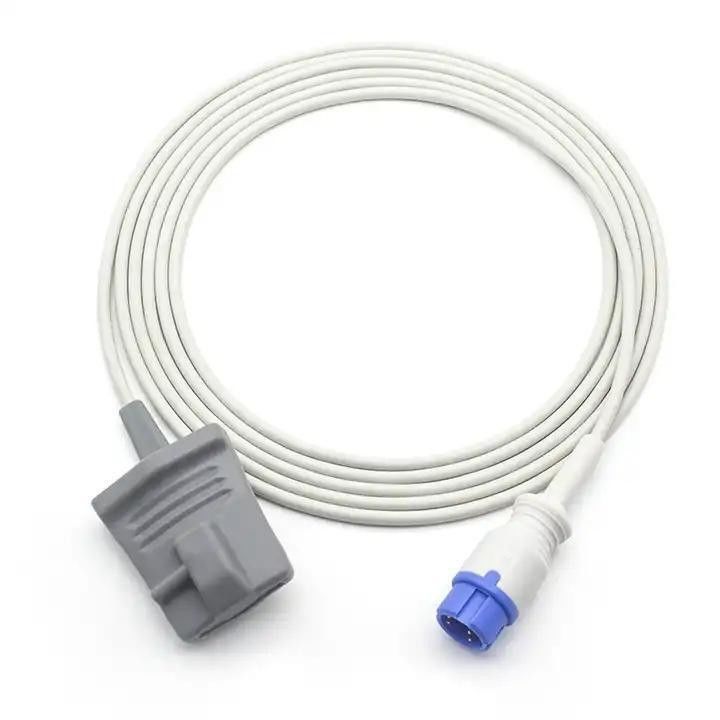 TPU Jacket Tined Copper Conductor and Shield SpO2 Raw Cable for Pulse Oximeter Medical Grade Silicone Insulation (ТПУ куртка с консервированным медным проводником и щитом SpO2 сырой кабель для пульсоксиметра медицинского класса силиконовая изоляция)