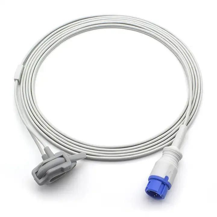 TPU Jacket Tined Copper Conductor and Shield SpO2 Raw Cable for Pulse Oximeter Medical Grade Silicone Insulation (ТПУ куртка с консервированным медным проводником и щитом SpO2 сырой кабель для пульсоксиметра медицинского класса силиконовая изоляция)