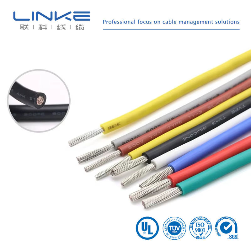 UL3135 Силиконовый резиновый провод 30 28 26 24 22 20 18 16 14 12 10 AWG Изолированный мягкий медный электронный светодиодный кабель освещения лампы